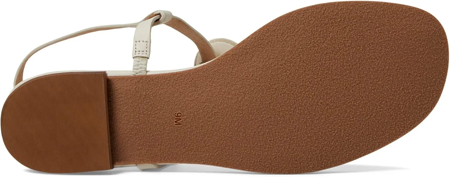Jack Rogers Worth Flat Sandal for Women - Leather Upper, Adjustable Ankle Strap with Buckle Closure