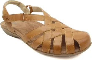 JBU Bonnie Encore Women's Comfort Casual Adjustable Ankle Strap Round Toe Classic Flat Sandal