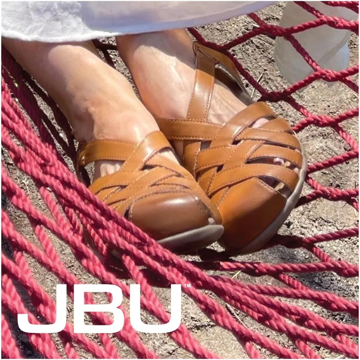 JBU Bonnie Encore Women's Comfort Casual Adjustable Ankle Strap Round Toe Classic Flat Sandal