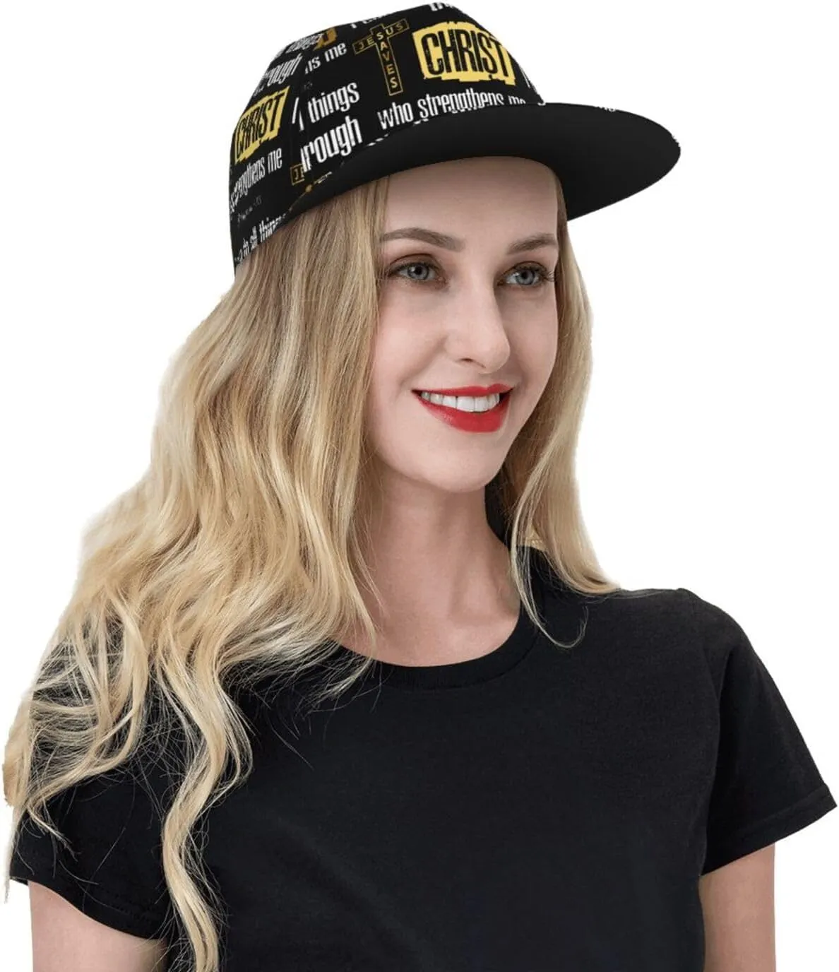 Jesus Baseball Cap for Men Adjustable Flat Bill Brim Cap for Travel Hiking and Outdoor Sports