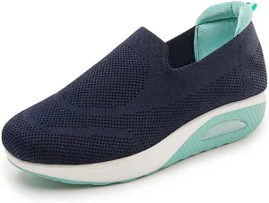 JITUUE Women's Walking Shoes Sock Sneakers Lightweight Comfortable Mesh Slip on Breathable Easy Shoes Platform Loafers