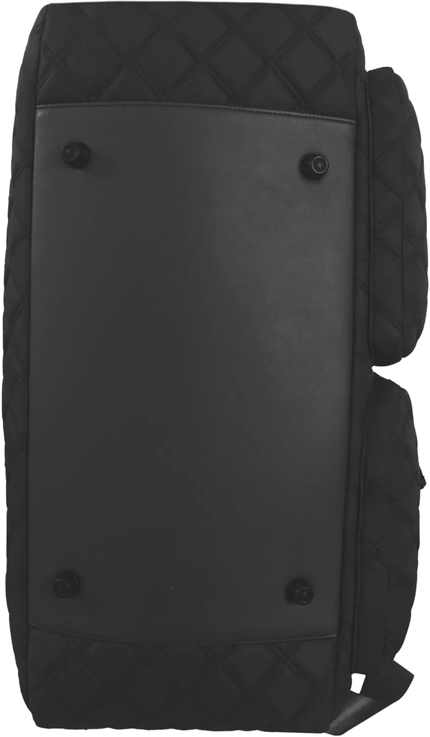 Joan & David 22 Inch Diamond Quilted Puffer Nylon Weekender Duffle (Black)