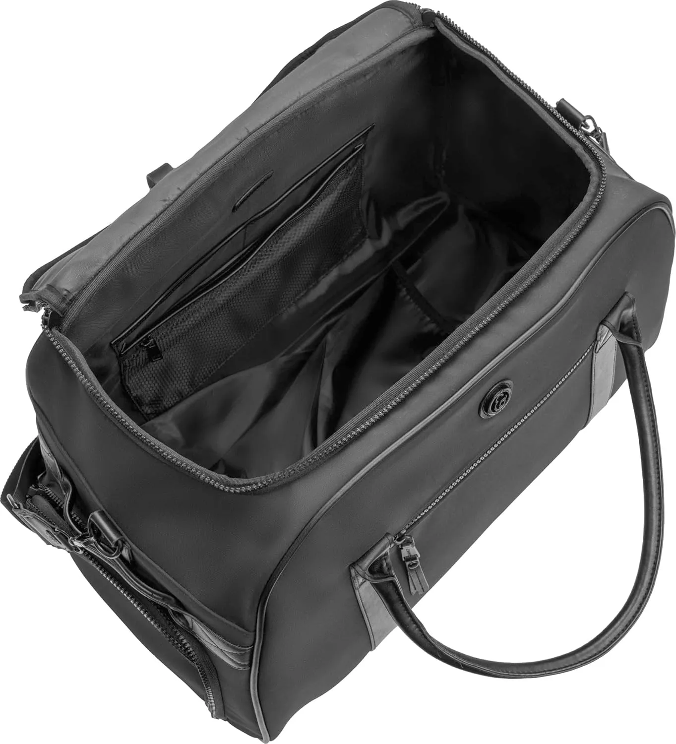 Joan & David 22 Inch Sport Nylon Duffle Bag with Shoe Compartment (Black)
