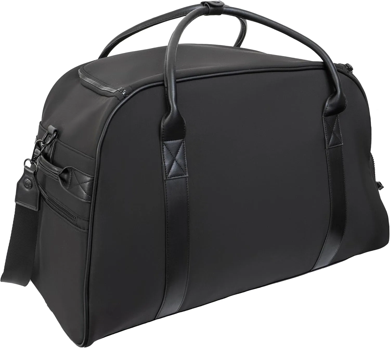 Joan & David 22 Inch Sport Nylon Duffle Bag with Shoe Compartment (Black)