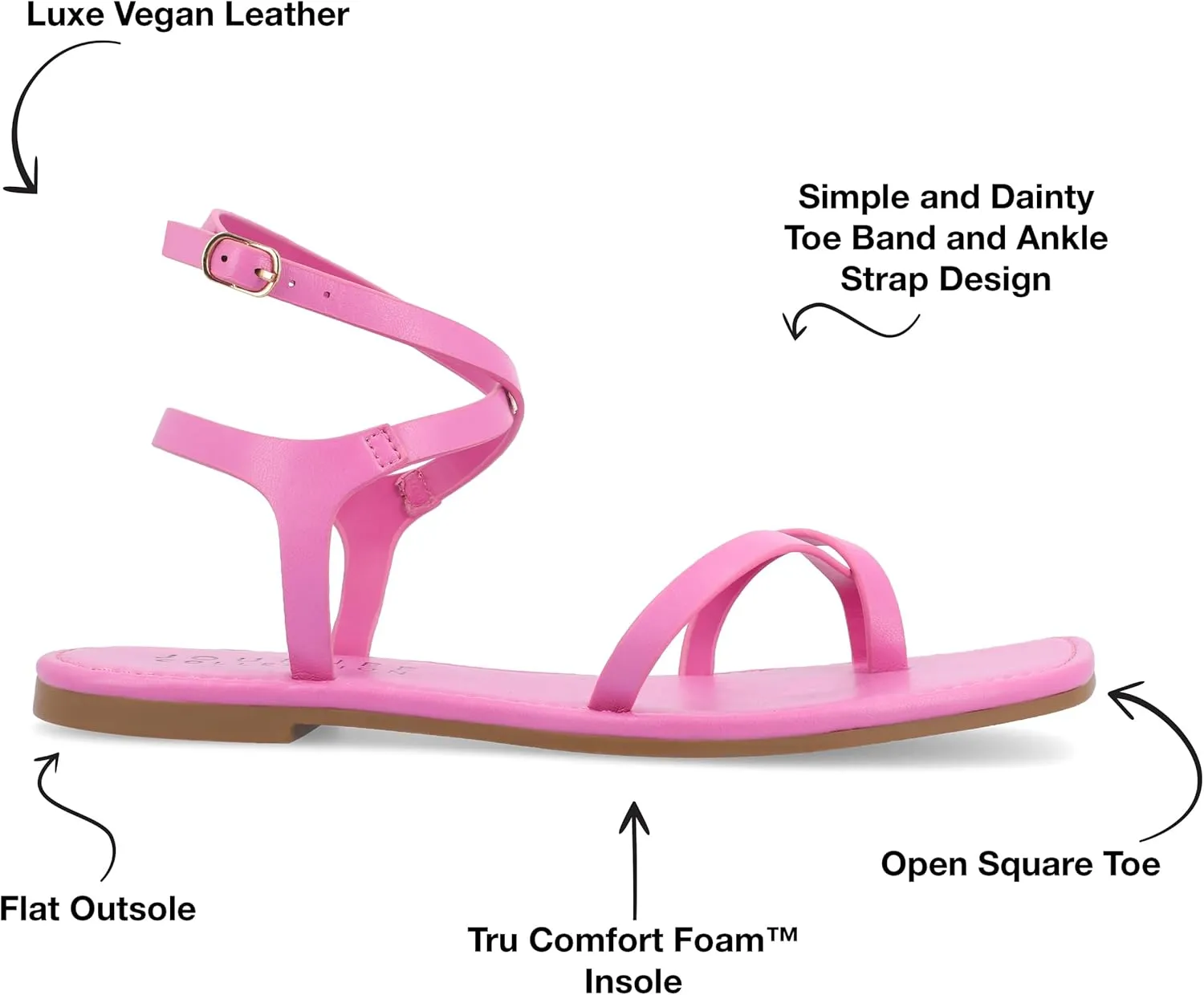 Journee Collection Women's Charra Flat Sandal