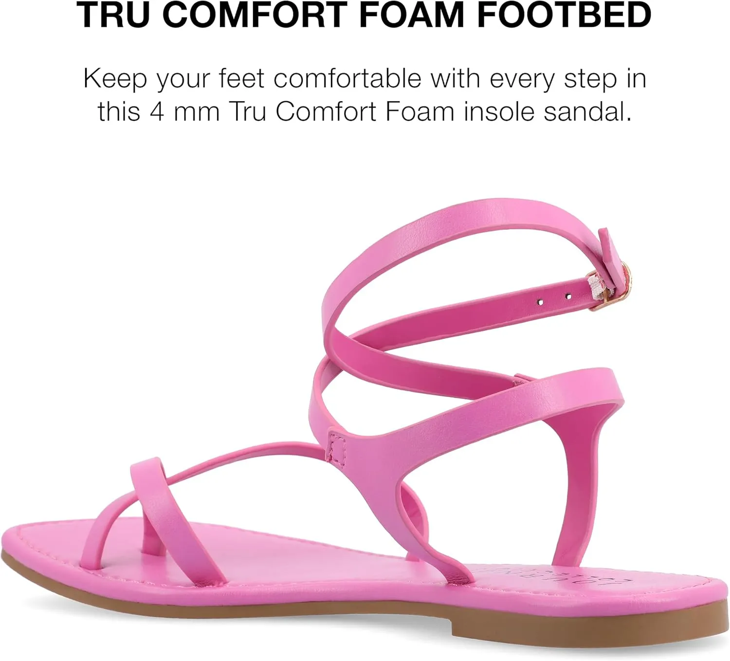 Journee Collection Women's Charra Flat Sandal