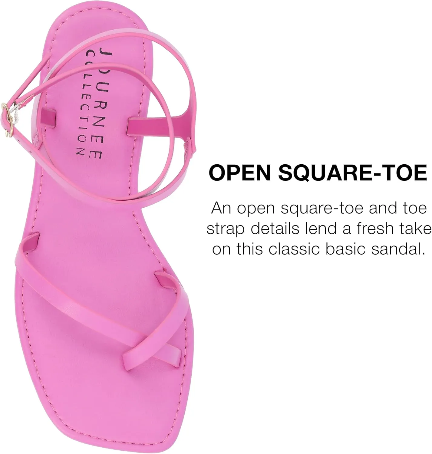 Journee Collection Women's Charra Flat Sandal