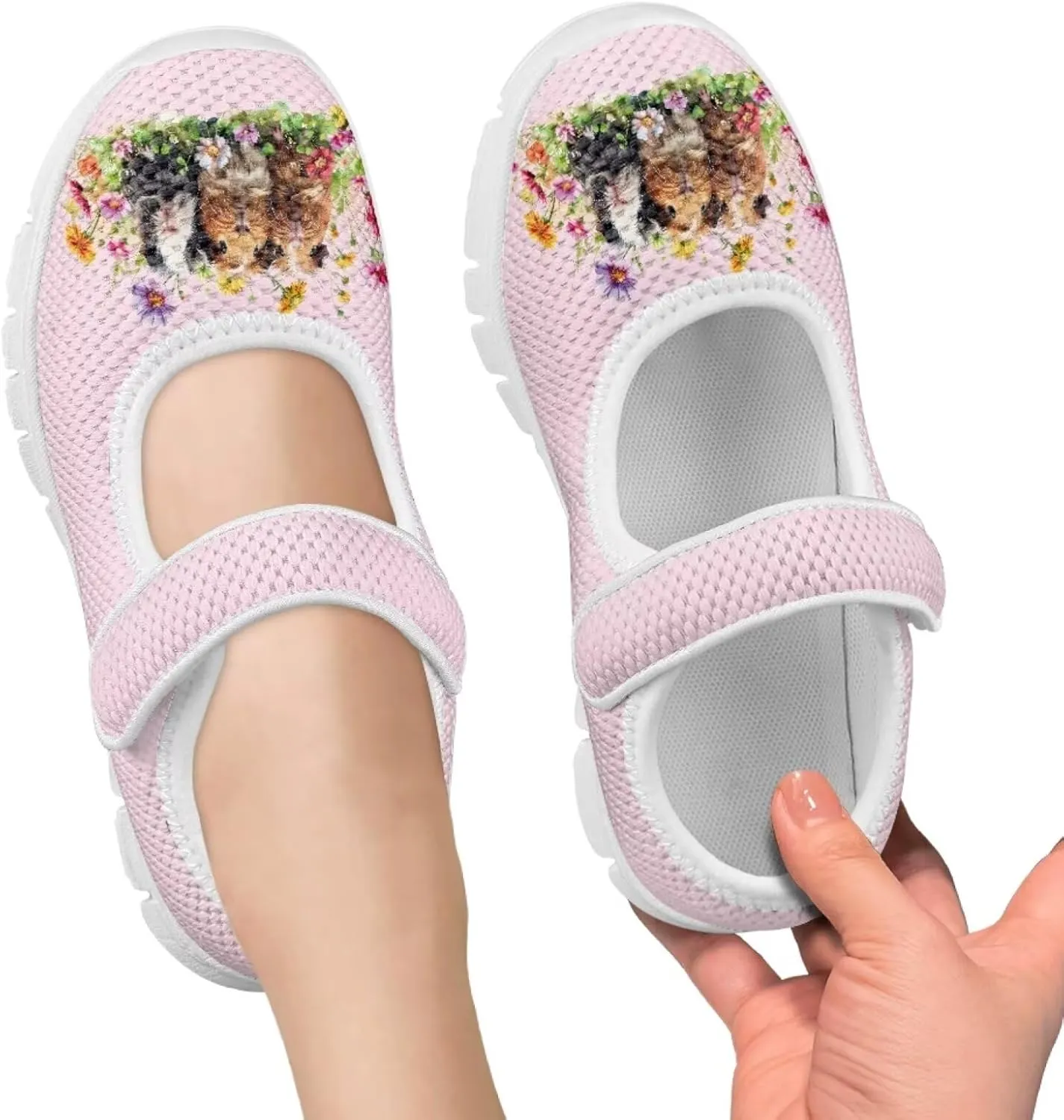 JoyLamoria Purple Mermaid Scales Print Toddler Little Flat Dress Shoes,Mary Jane Shoes Princess Birthday School Shoes for Girls Size 11-2.5