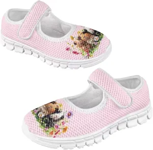 JoyLamoria Purple Mermaid Scales Print Toddler Little Flat Dress Shoes,Mary Jane Shoes Princess Birthday School Shoes for Girls Size 11-2.5