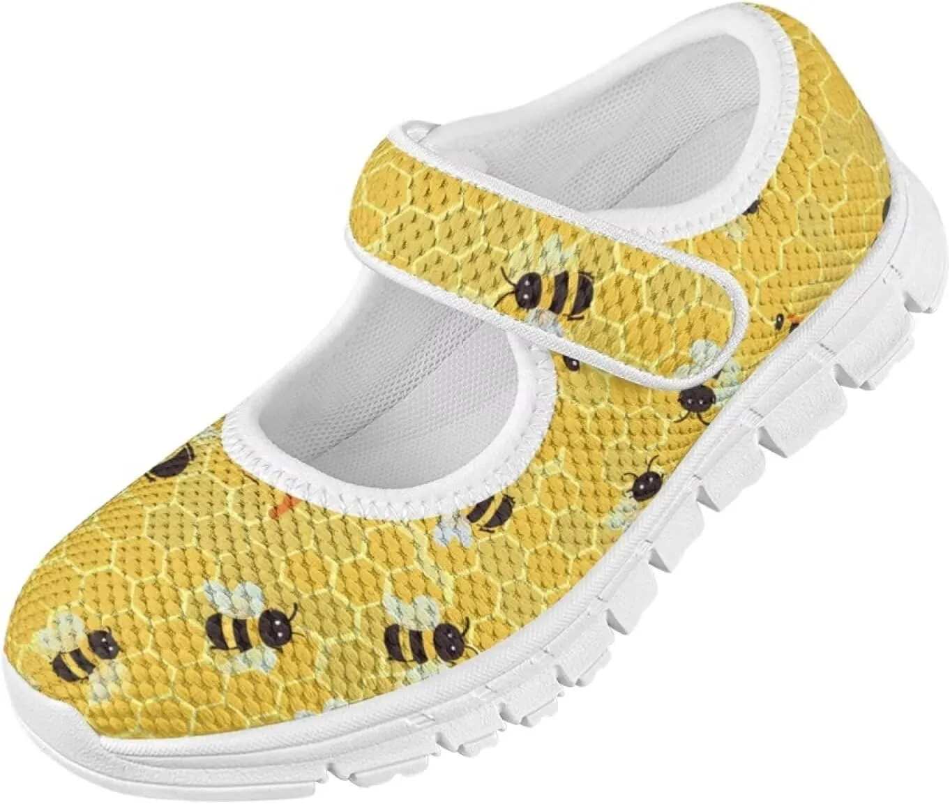 JoyLamoria Toddler Girls Mary Jane Sneakers Cute Cactus Print Sneakers for Kids Slip on Barefoot Shoes Ballet Dress Shoes