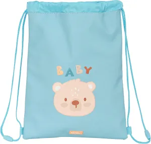 JUNIOR FLAT BAG EASY CLEANING SAFTA PRESCHOOL "BABY BEAR", baby blue, Estándar, Casual, baby blue, Estándar