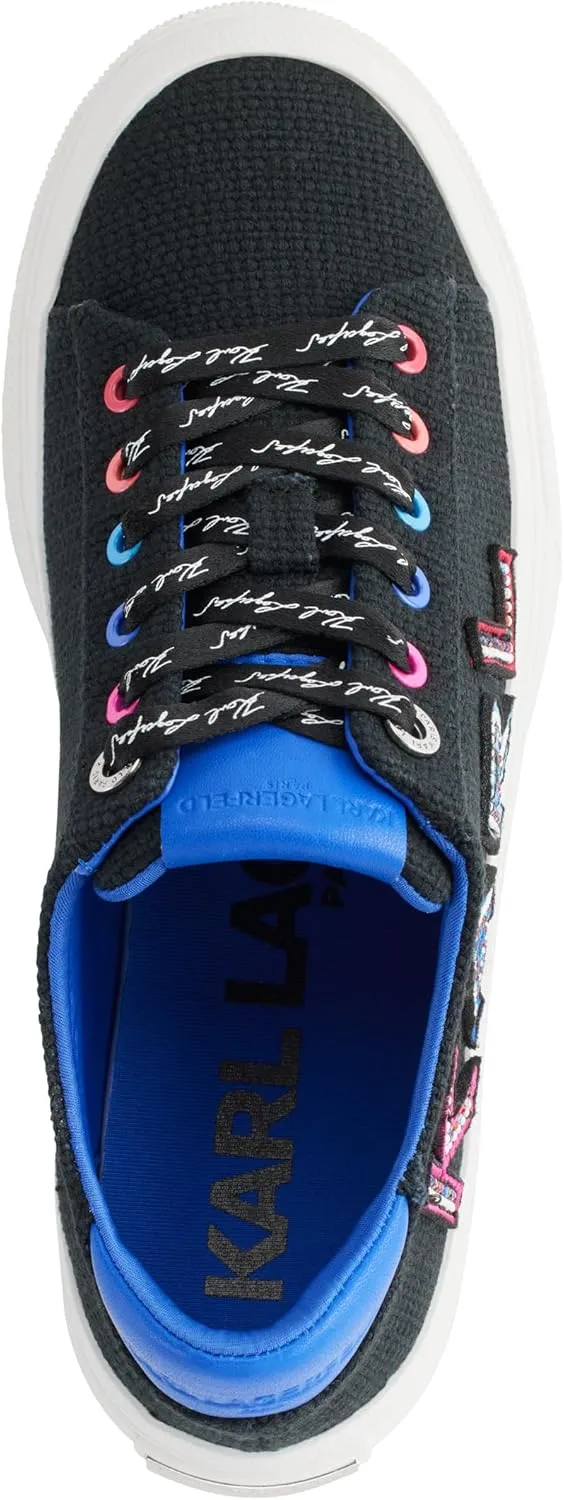 Karl Lagerfeld Paris Women's Cushioned Insole Everyday Gida-Lace Up Sneaker