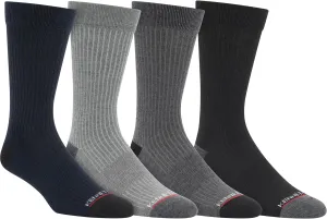 Kenneth Cole Mens 4 Pair Pack Classic Comfort Multicolor Assorted Easy Care Dress Socks