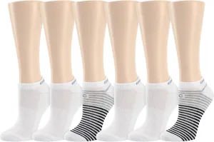 Kenneth Cole Womens 6 Pair Pack Modern Multicolor Assorted Easy Care No Show Anklet Low Cut Socks