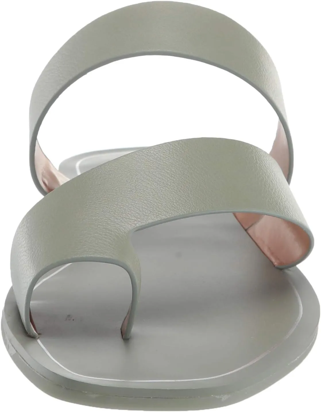 kensie Women's Flat Sandal with Toe Loop Slide
