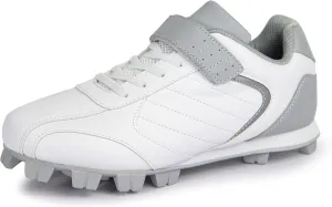 Kids Baseball Cleats - Youth Rubber Molded Softball Cleat - Boys Girls Low Top Athletic Shoes