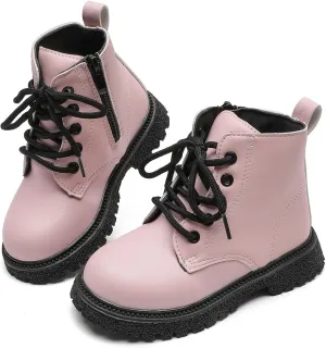 Kids Boots Bright Color Side Zipper Cute Ankle Boots