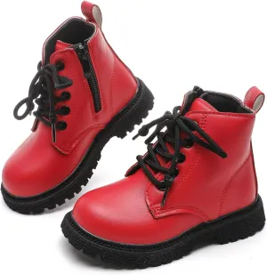 Kids Boots Bright Color Side Zipper Cute Ankle Boots