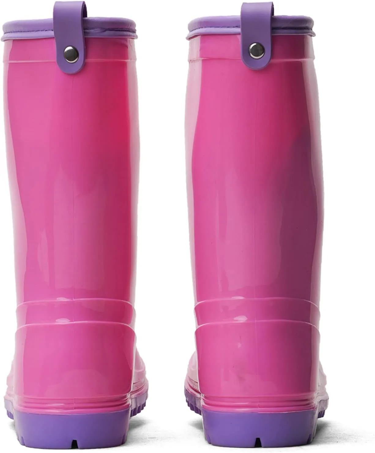 Kids Rain Boots Waterproof Rain Boot with Easy On for Toddler/Little Kid/Big Kid