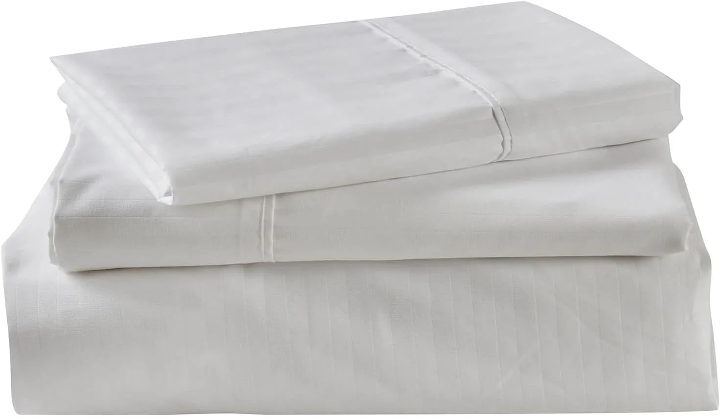 Kingnex Striped 30x75 Cot Size RV Bunk Sheets Set for Narrow Twin Bed Soft Brushed 1800 Microfiber 3 Piece Bedding Set Includes 1 Fitted Sheet 1 Flat Sheet 1 Pillowcase White
