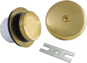 Kingston Brass DTT5302A7 Made to Match Easy Touch Toe-Tap Conversion, Tub Drain Kit, Brushed Brass