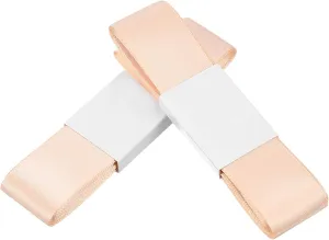 Kisangel 2pcs Satin Ribbon for Pointe Shoes Comfortable Chic Ballet Heels Ribbon Elastic Ballet Shoe Ribbon Satin Matte for Women Girls