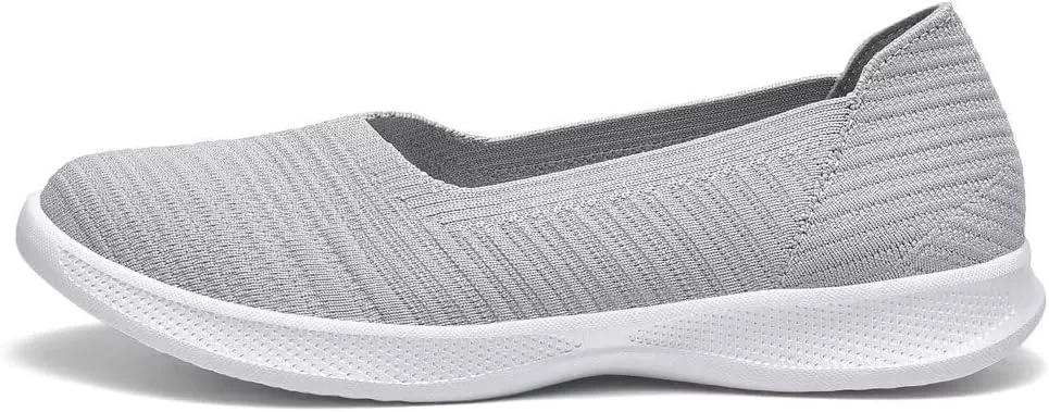 konhill Women's Slip on Loafers - Comfy Walking Tennis Low-Top Ballet Flat Nurse Shoes Casual Sneakers