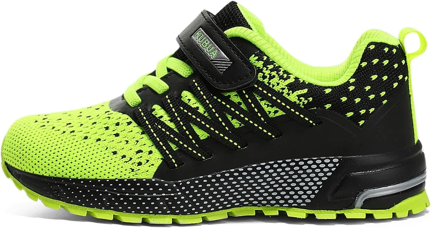 KUBUA Kids Sneakers for Boys Girls Running Tennis Shoes Lightweight Breathable Sport Athletic