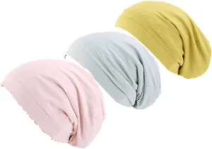 KXY Women Satin Lined Chemo Cap Sleep Slouchy Beanie Hat Cancer Chemo Bonnet Cap