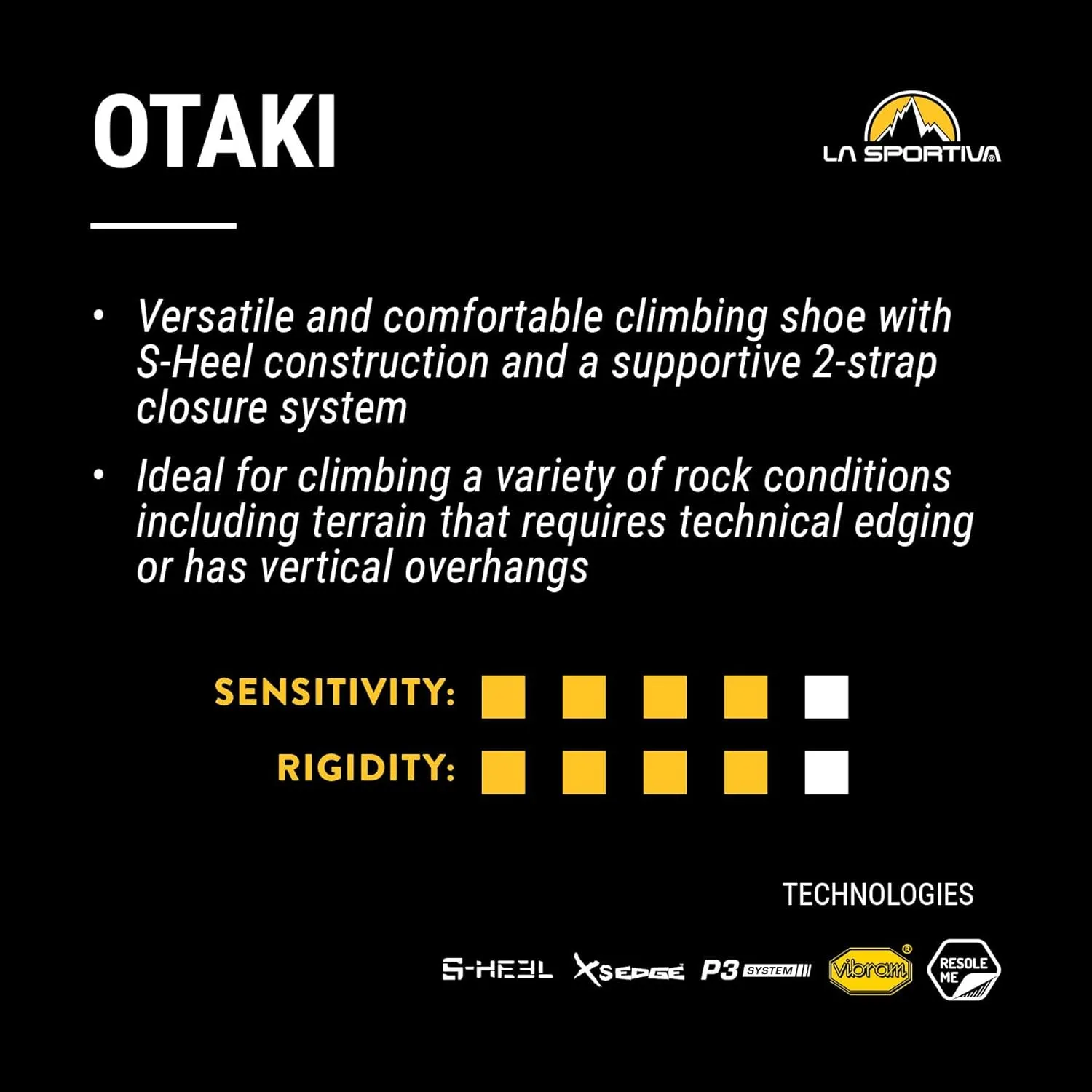 La Sportiva Mens Otaki Rock Climbing Shoes