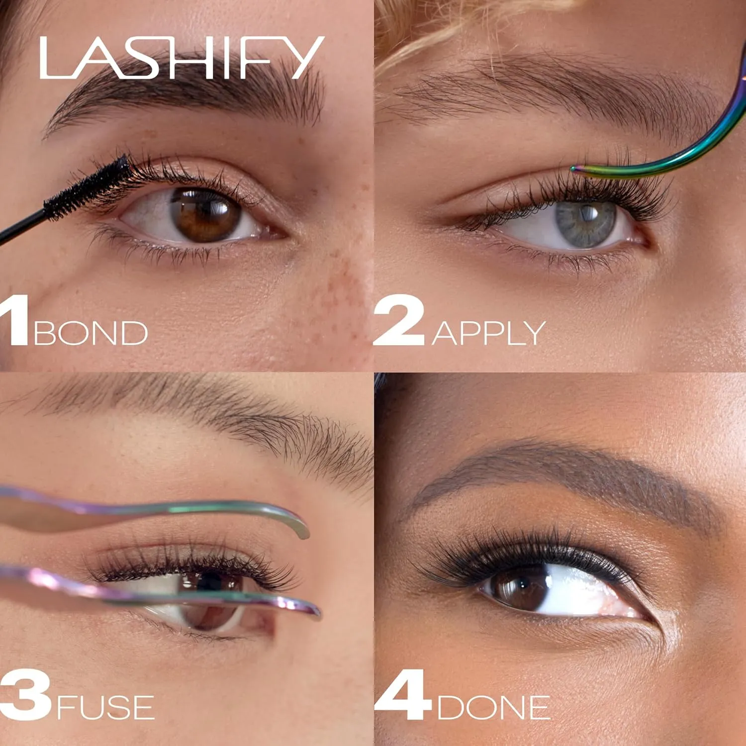 Lashify Plushy 12mm Gossamer Lashes in Black, Easy DIY False Lashes for a Voluminous Yet Still Natural Look