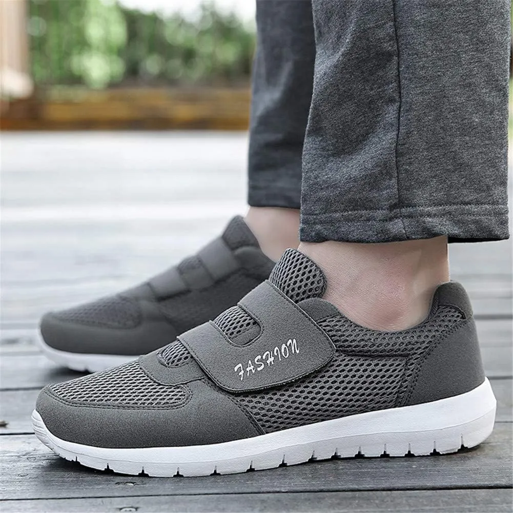 LEADER SHOW Men's Casual Comfort Walking Shoes Ultralight Flats Non-Slip Hook & Loop Fashion Sneakers