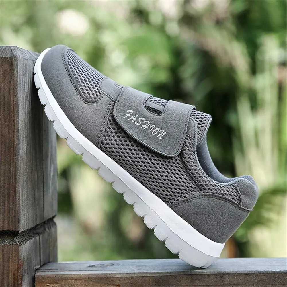LEADER SHOW Men's Casual Comfort Walking Shoes Ultralight Flats Non-Slip Hook & Loop Fashion Sneakers