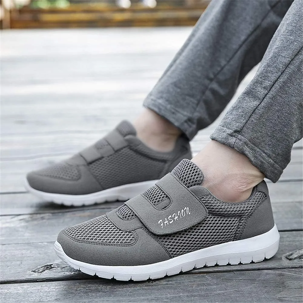LEADER SHOW Men's Casual Comfort Walking Shoes Ultralight Flats Non-Slip Hook & Loop Fashion Sneakers
