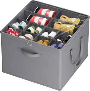 Lifewit Shoe Storage Organizer for Closet, Fits 12-16 Pairs, Large Shoe Box Storage Containers with Clear Cover and Reinforced Handles, Foldable Storage Bins Fit for Boots Heels Sneakers, 1 Pack Gray