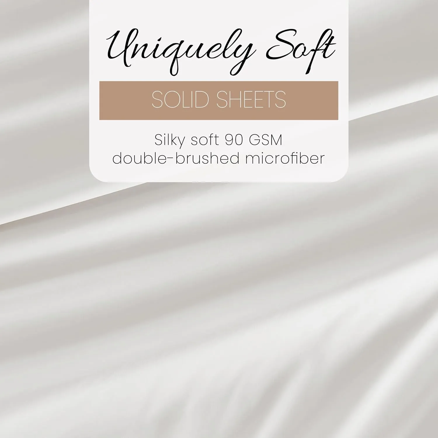 Linen Market Double-Brushed Microfiber Queen Sheet Set 4 Piece – Oeko-TEX Certified Ultra Soft & Wrinkle-Free - 16" Deep Pocket Sheets - Easy Care Queen Size - White