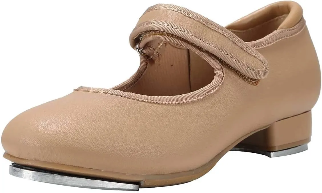 Linodes Easy Strap Tap Shoe Dance Flats for Girls and Boys (Toddler/Little Kid/Big Kid)
