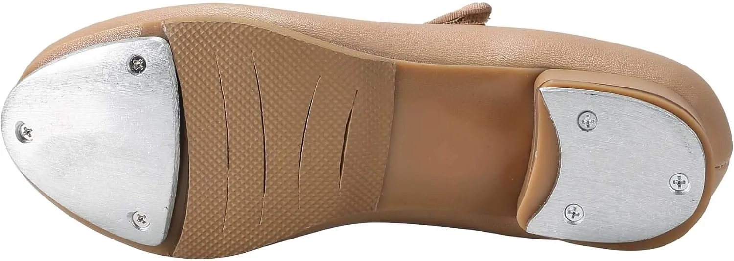 Linodes Easy Strap Tap Shoe Dance Flats for Girls and Boys (Toddler/Little Kid/Big Kid)