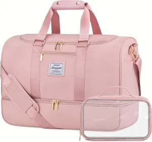 LOVEVOOK Gym bag for Women,Weekender Overnight Bag with Shoe Compartment, Personal Item Travel Duffle Bag with Toiletry Bag & Wet Pocket, Carry on Duffel Bags, Hospital Bags for Labor and Delivery