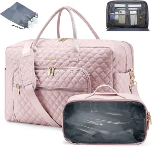 LOVEVOOK Travel Duffle Bag, Weekender Bag for Women with Toiletry Bag Carry on Overnight Bag with Laptop Compartment, Yoga Gym Bag with Wet Pocket Shoe Bag, Hospital Bag for Labor and Delivery
