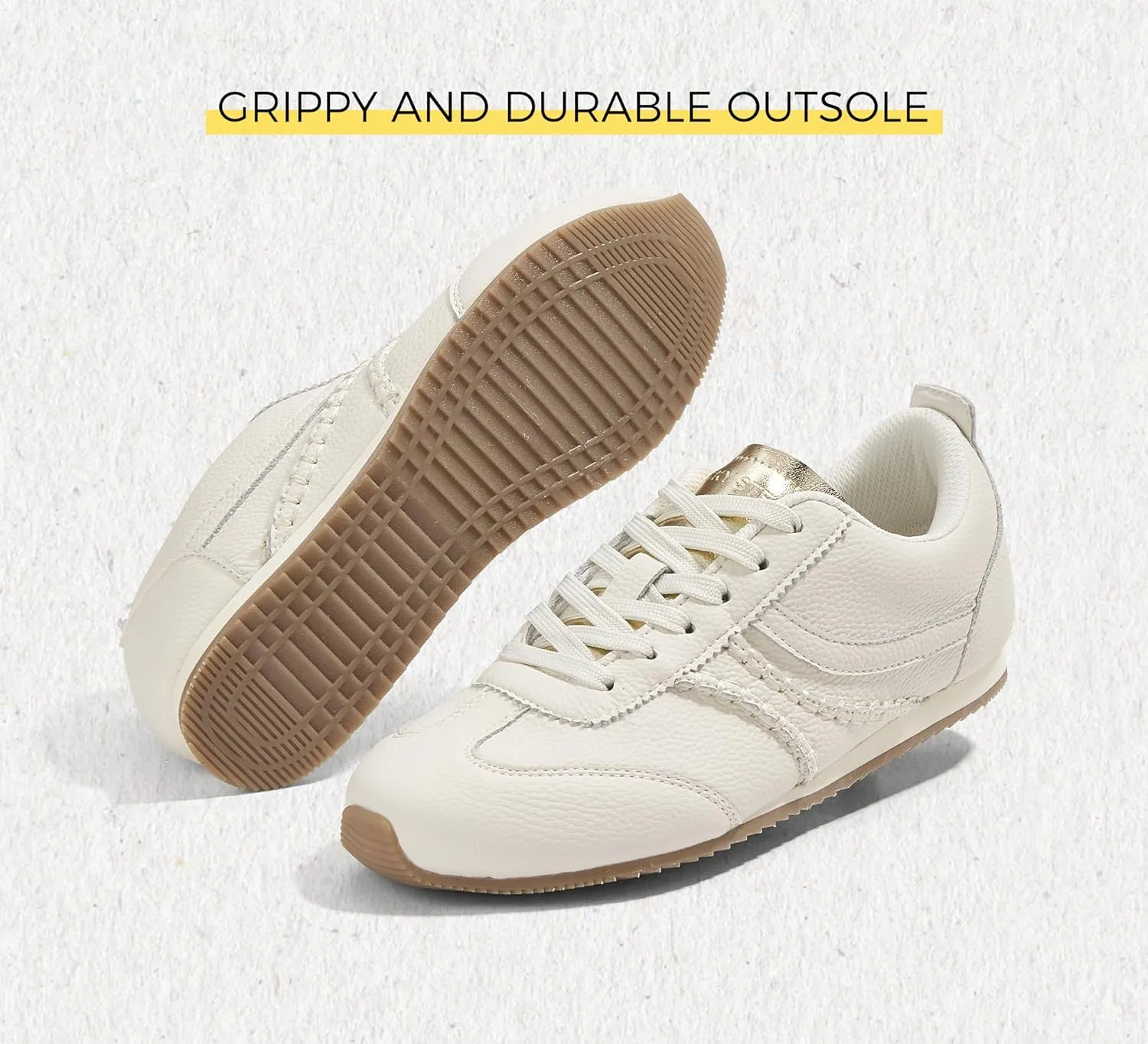 LUCKY STEP Women's Fashion Sneakers Low Profile Trending Lightweight Comfortable Casual Walking Workout Retro Athletic Low Top Tennis Shoes