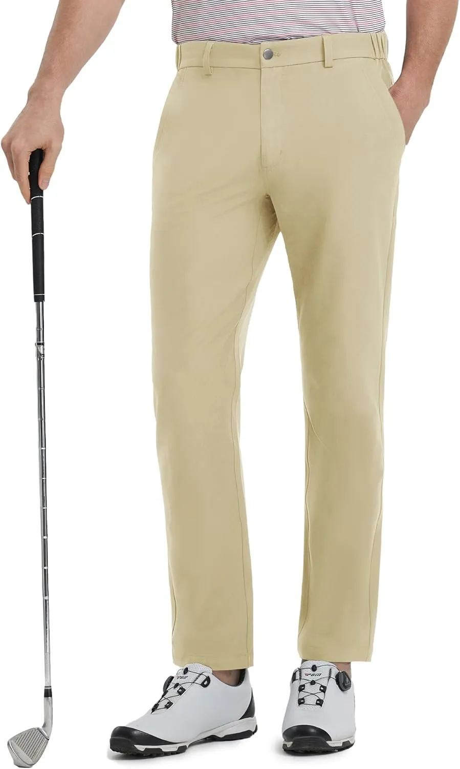 M MAELREG Golf Pants Men Lightweight with 5 Pockets - 30"/32"/34" Stretch Water-Resistant Casual Flat Front Mens Dress Pants
