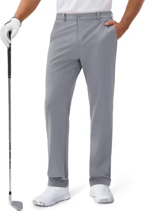 MAGCOMSEN Men's Golf Pants Classic Fit - 30"/32"/34" Stretch Water Resistant Quick Dry Flat Front Dress Pants with 5 Pockets