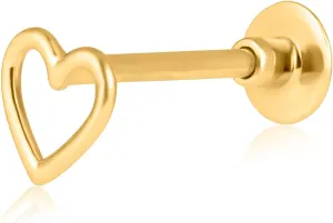 MAX   STONE Solid 14K Gold Single Comfy Flat Back Cartilage Gold Stud Earrings for Women | Hypoallergenic Cubic Zirconia Flatback Stud Earrings | Helix Tragus Piercing Jewelry
