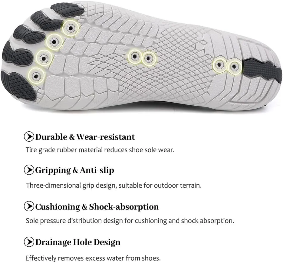 Maylrvjv Men's Women's Water Shoes Barefoot Shoes Quick Dry Aqua ShoesComfortable Lightweight Swim Water Sports Fitness Yoga Walking Outdoor Sneakers