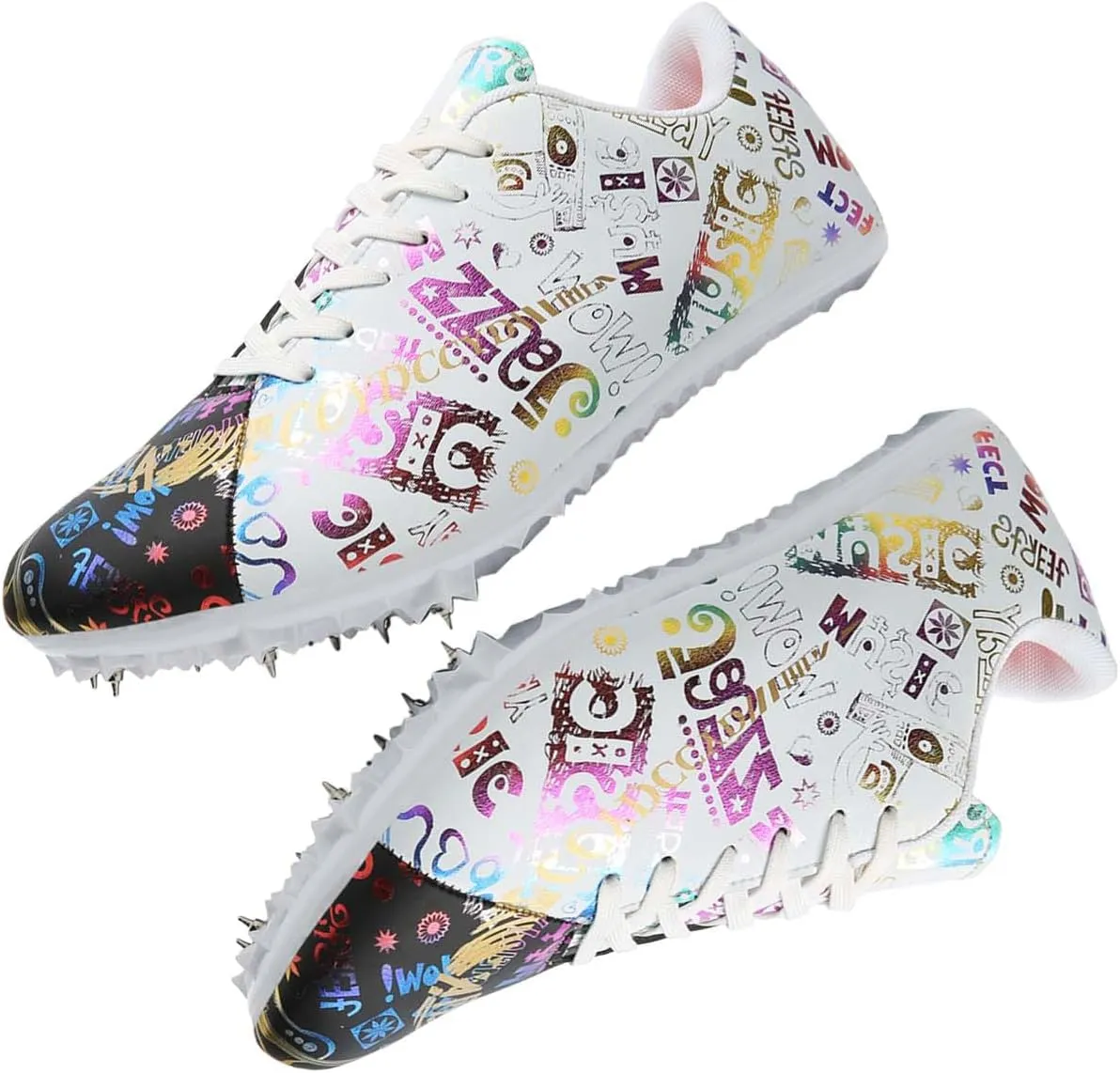 MEBAMY Mens Womens Boys Girls Spikes Athletics Racing Running Shoes Track and Field Sneaker Green