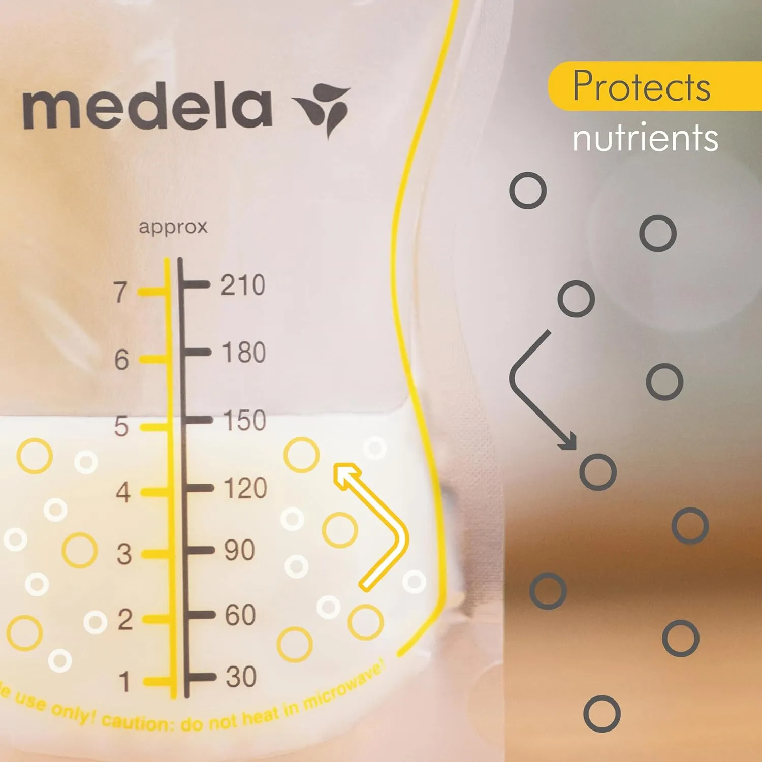 Medela Easy Pour Breastmilk Storage Bags 200 Count 7oz/210ml Disposable, Leakproof, Fast Freeze, Breast Milk Protection Recyclable & BPA Free