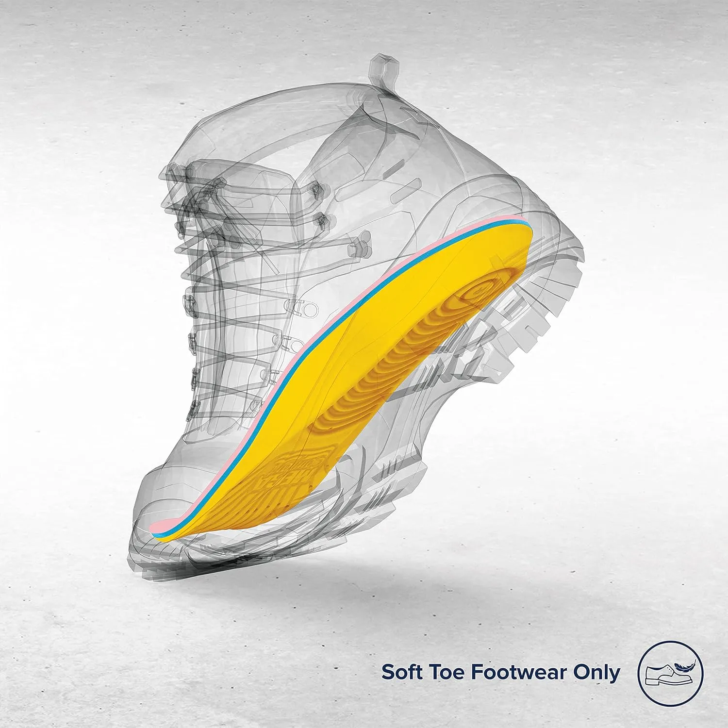 MEGAComfort Personal Anti-Fatigue Mat Diabetic Shoe Inserts, Size M14-15, Memory Foam Insoles, Shock Absorption, Ergonomically Designed, Reduce Pain and Improve Balance