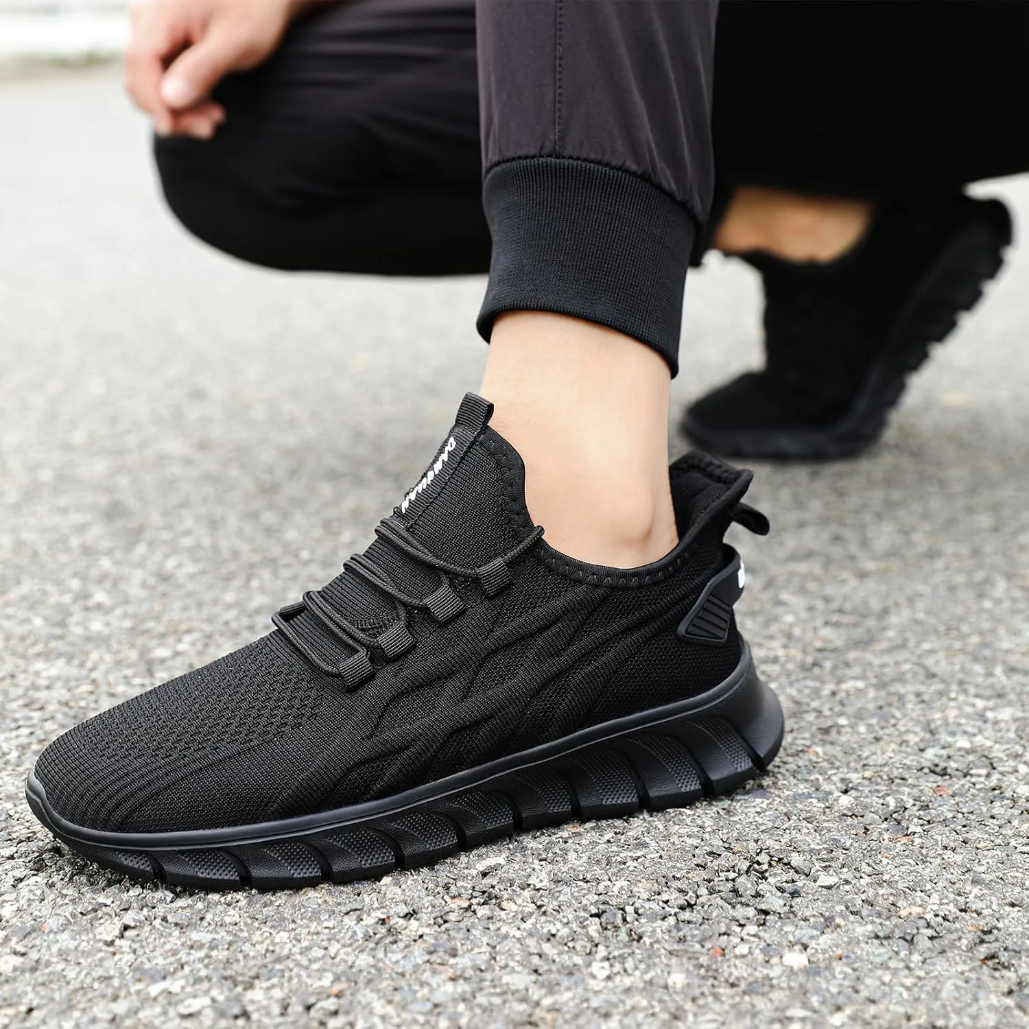 Men Running Shoes Tennis Walking Gym Slip On Workout Athletic Fashion Sneakers Lightweight Breathable Sport Jogging Casual Shoe