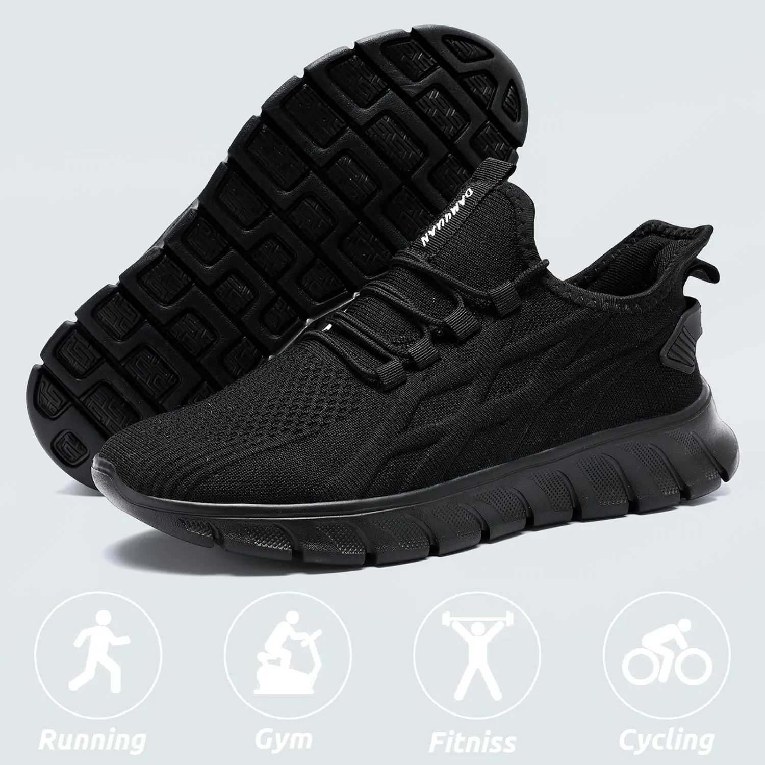 Men Running Shoes Tennis Walking Gym Slip On Workout Athletic Fashion Sneakers Lightweight Breathable Sport Jogging Casual Shoe